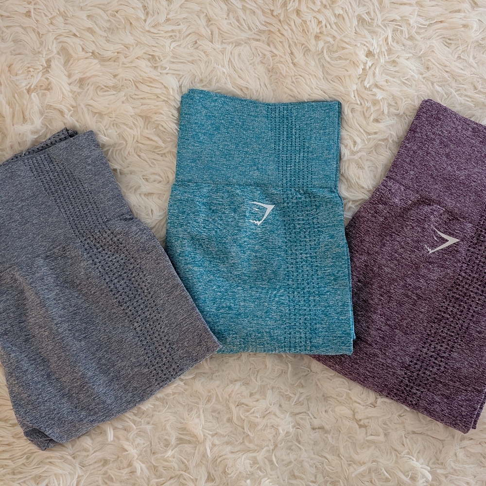 Gymshark Vital Seamless High-Waist Leggings - Teal, Gray & Magenta